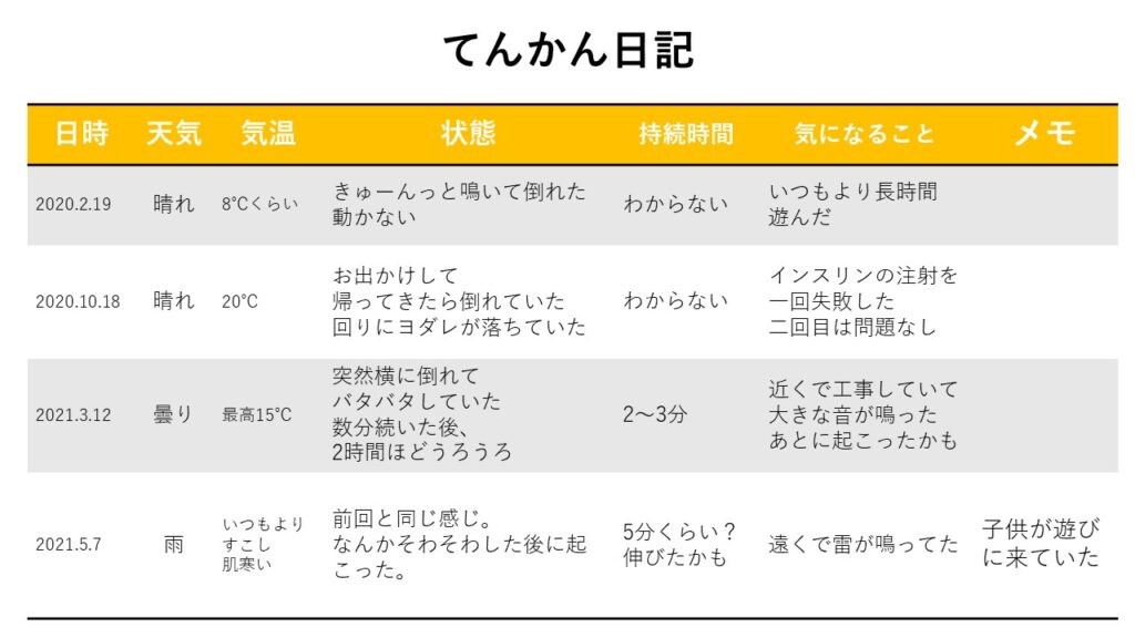 てんかん日記